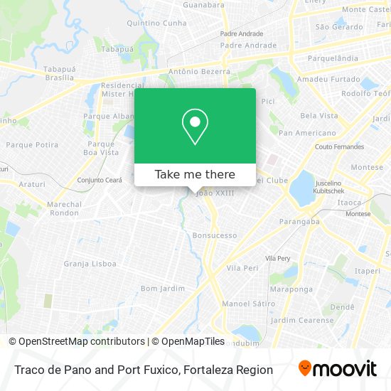 Traco de Pano and Port Fuxico map