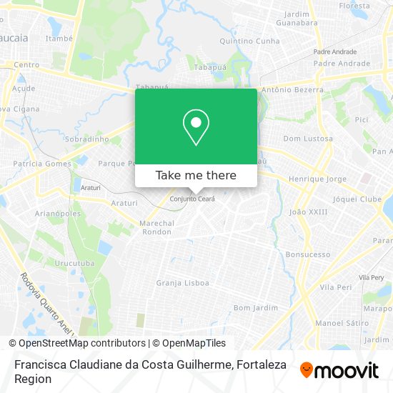 Francisca Claudiane da Costa Guilherme map