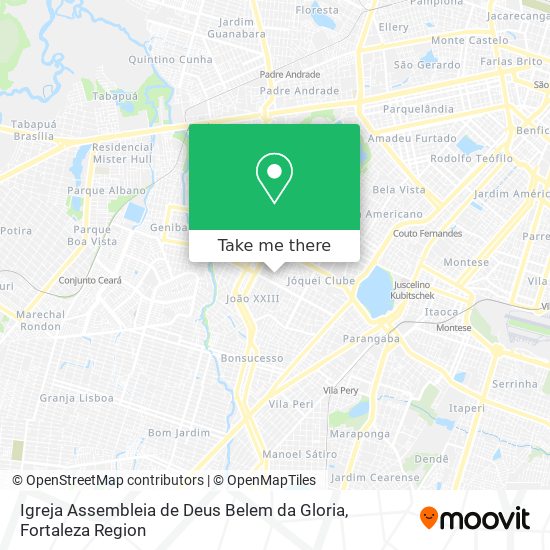 Igreja Assembleia de Deus Belem da Gloria map