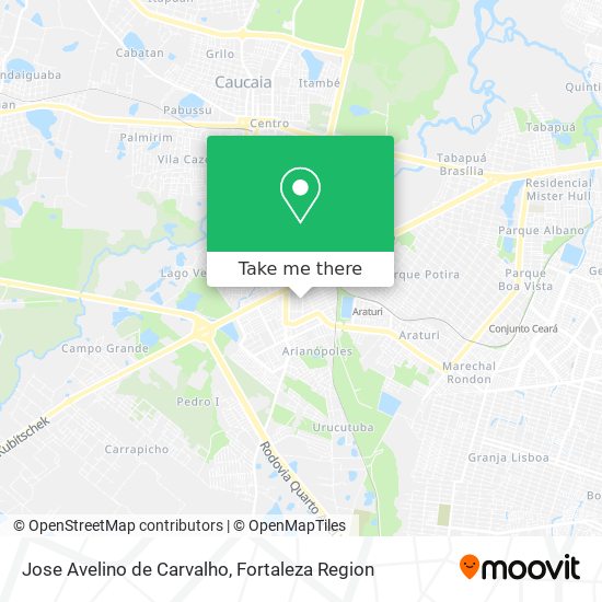Jose Avelino de Carvalho map