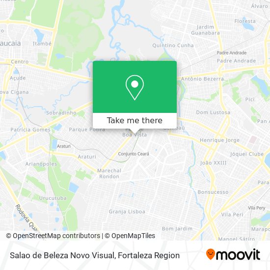 Salao de Beleza Novo Visual map