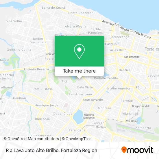 R a Lava Jato Alto Brilho map