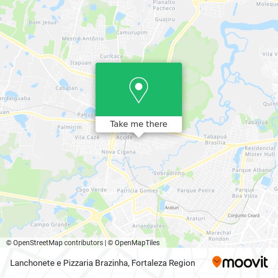 Lanchonete e Pizzaria Brazinha map