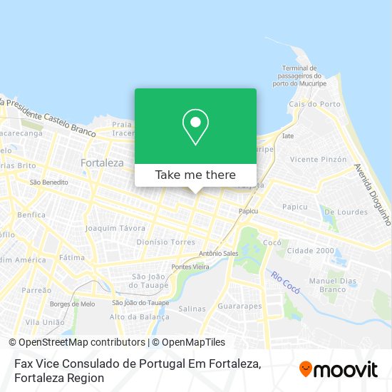 Fax Vice Consulado de Portugal Em Fortaleza map