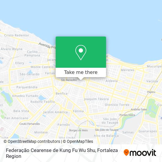 Mapa Federação Cearense de Kung Fu Wu Shu