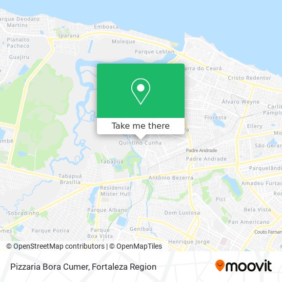 Mapa Pizzaria Bora Cumer