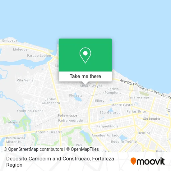 Deposito Camocim and Construcao map