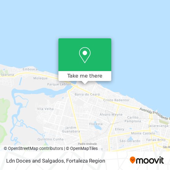Ldn Doces and Salgados map