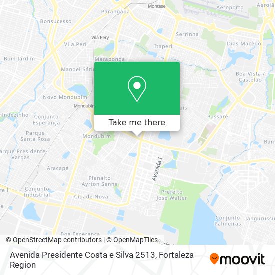 Avenida Presidente Costa e Silva 2513 map