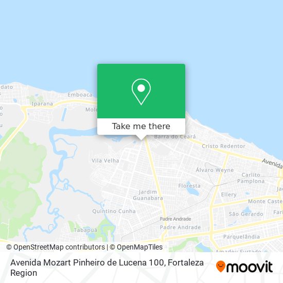 Mapa Avenida Mozart Pinheiro de Lucena 100