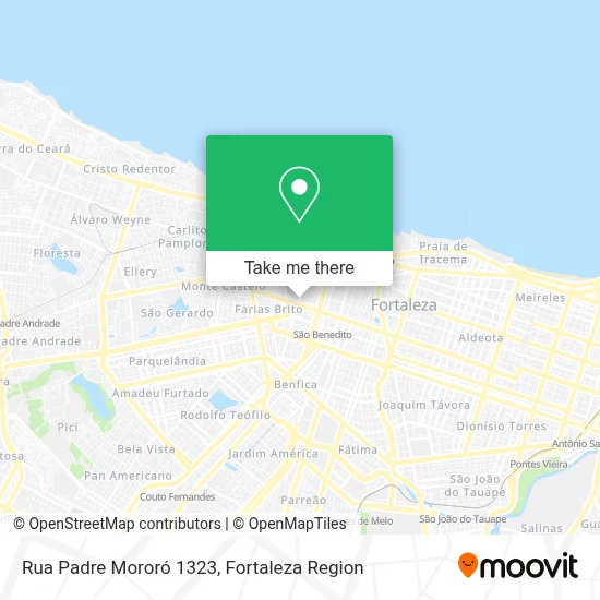 Rua Padre Mororó 1323 map