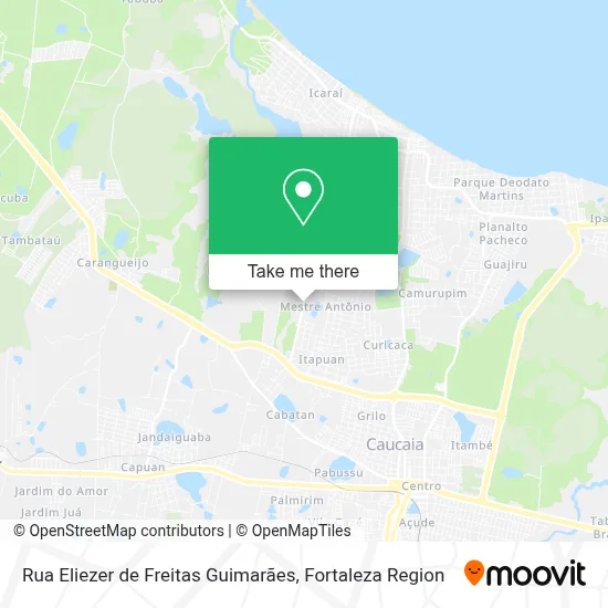 Rua Eliezer de Freitas Guimarães map