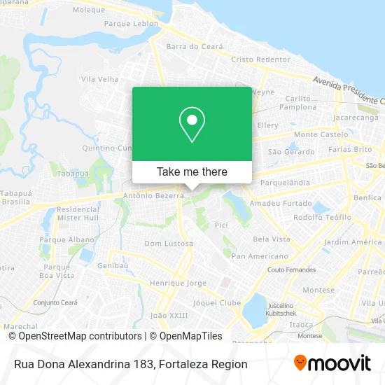 Rua Dona Alexandrina 183 map