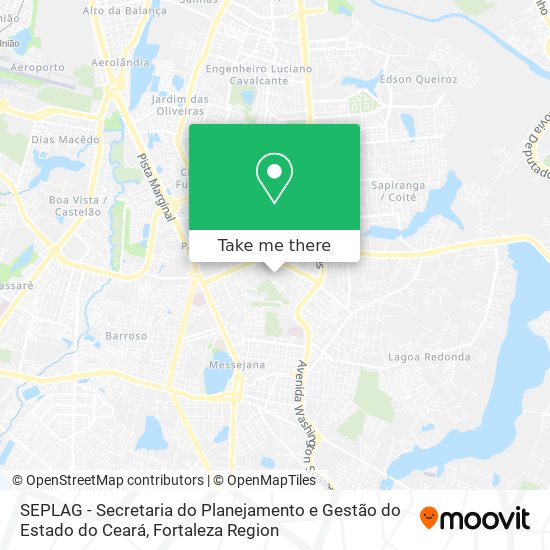 SEPLAG - Secretaria do Planejamento e Gestão do Estado do Ceará map