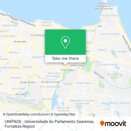 Mapa UNIPACE - Universidade do Parlamento Cearense