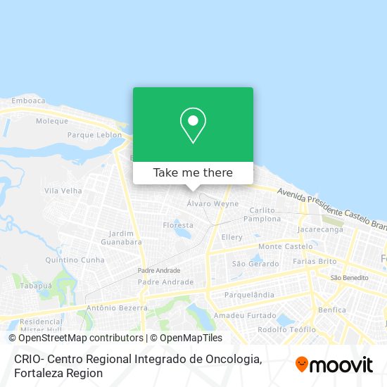 CRIO- Centro Regional Integrado de Oncologia map