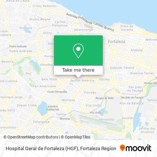 Mapa Hospital Geral de Fortaleza (HGF)