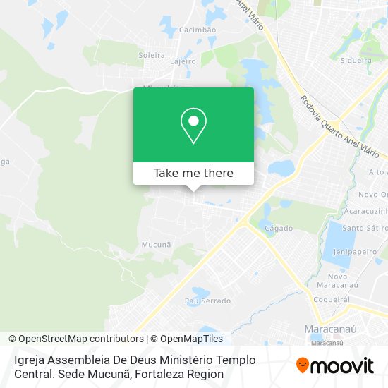 Igreja Assembleia De Deus Ministério Templo Central. Sede Mucunã map