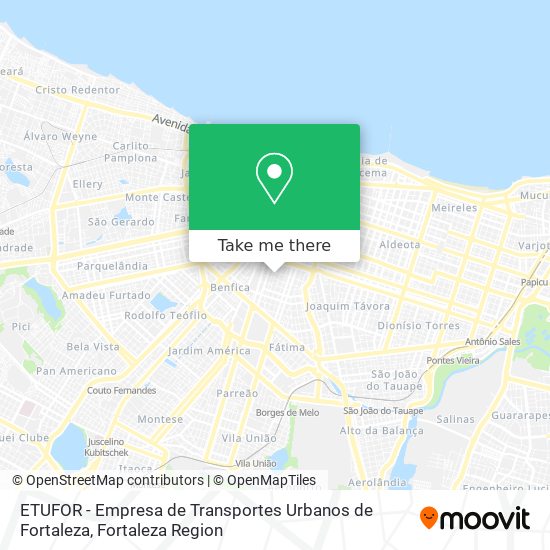 ETUFOR - Empresa de Transportes Urbanos de Fortaleza map
