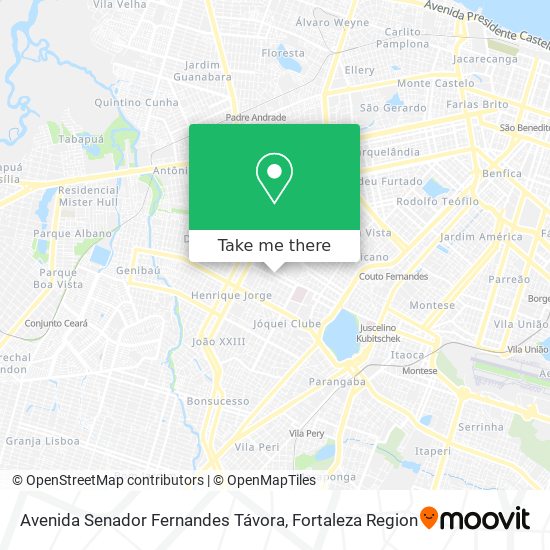 Mapa Avenida Senador Fernandes Távora
