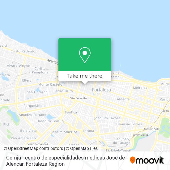 Cemja - centro de especialidades médicas José de Alencar map