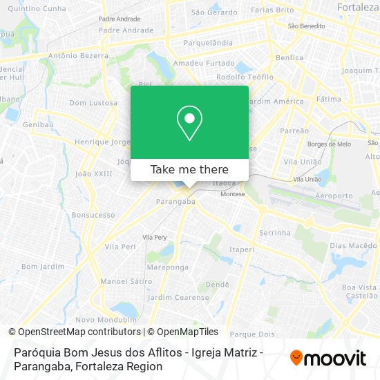 Paróquia Bom Jesus dos Aflitos - Igreja Matriz - Parangaba map