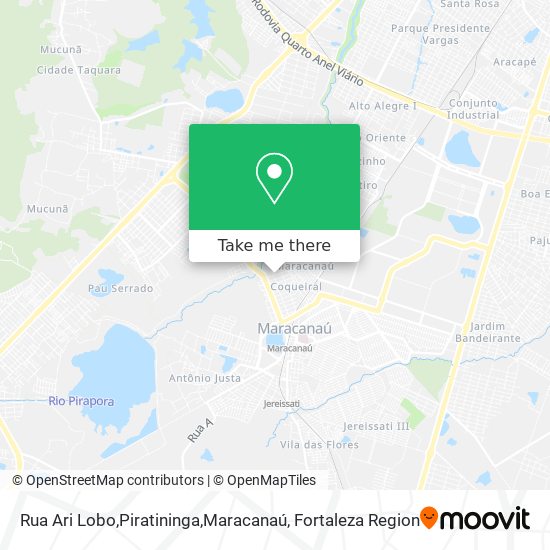 Mapa Rua Ari Lobo,Piratininga,Maracanaú