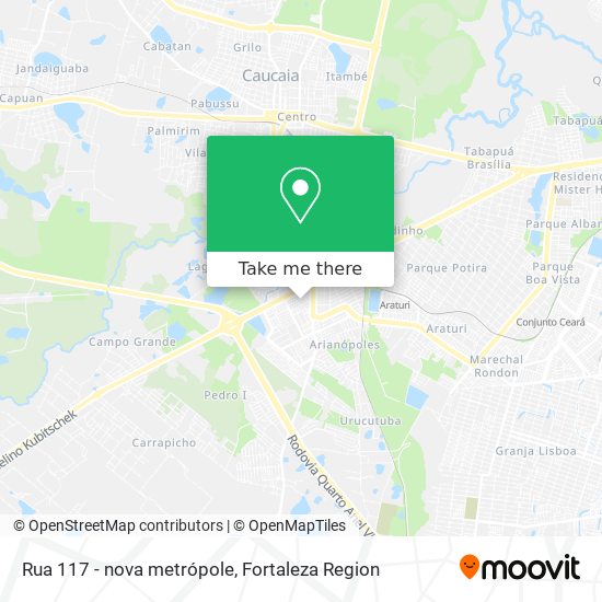 Rua 117 - nova metrópole map