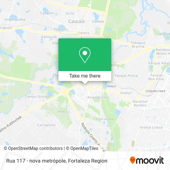 Rua 117 - nova metrópole map