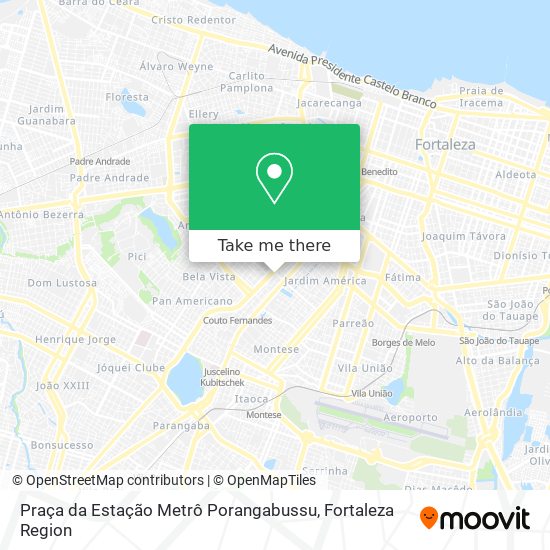 Praça da Estação Metrô Porangabussu map