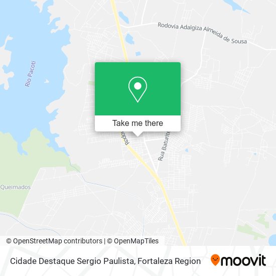 Cidade Destaque Sergio Paulista map