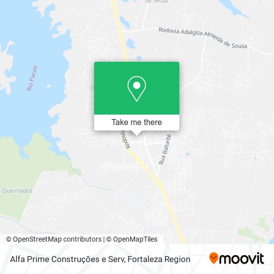 Mapa Alfa Prime Construções e Serv