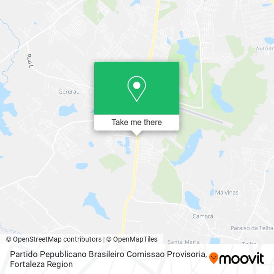 Partido Pepublicano Brasileiro Comissao Provisoria map