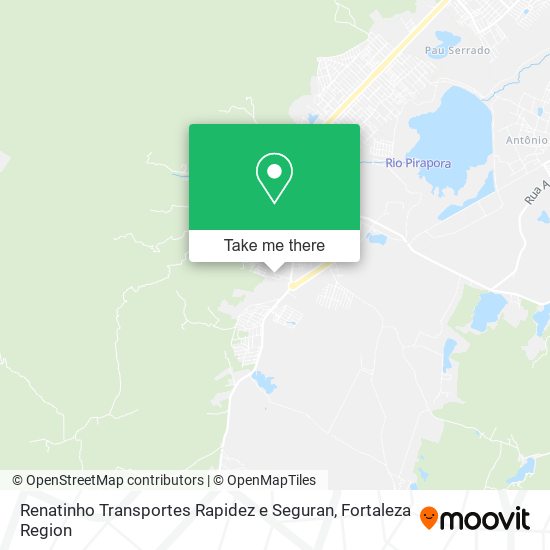 Mapa Renatinho Transportes Rapidez e Seguran