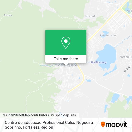 Mapa Centro de Educacao Profissional Celso Nogueira Sobrinho