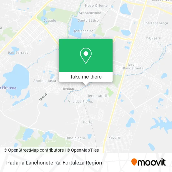 Padaria Lanchonete Ra map