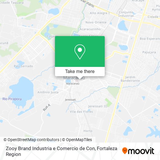 Mapa Zooy Brand Industria e Comercio de Con