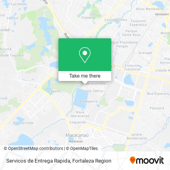Servicos de Entrega Rapida map