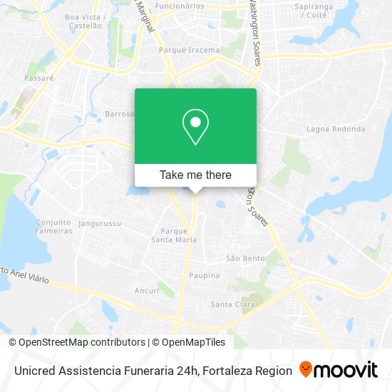 Mapa Unicred Assistencia Funeraria 24h