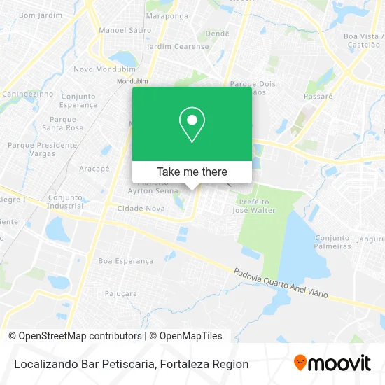Localizando Bar Petiscaria map