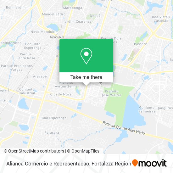 Mapa Alianca Comercio e Representacao