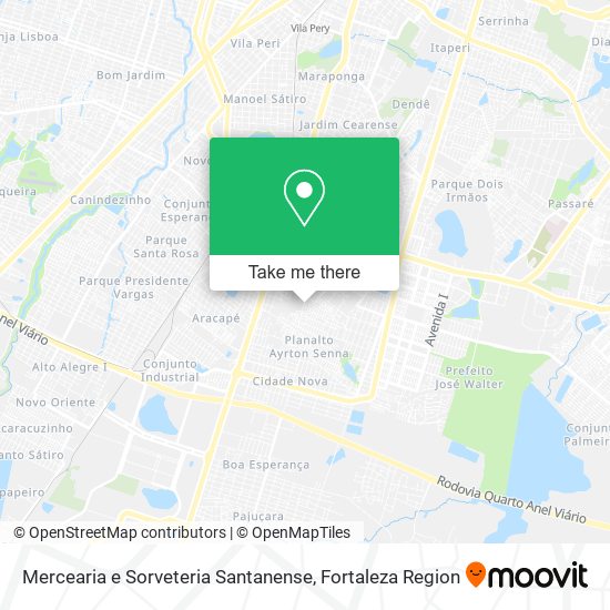 Mapa Mercearia e Sorveteria Santanense