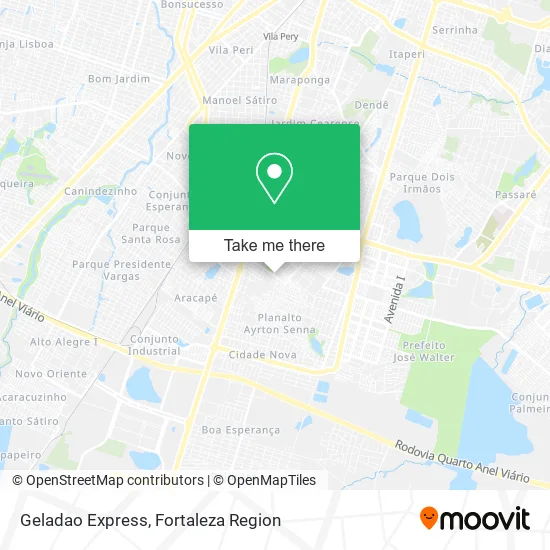Geladao Express map