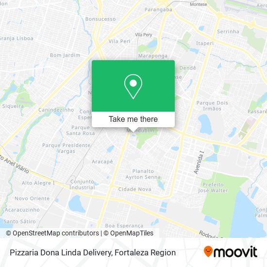 Pizzaria Dona Linda Delivery map