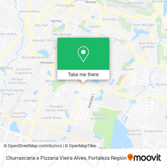 Mapa Churrascaria e Pizzaria Vieira Alves