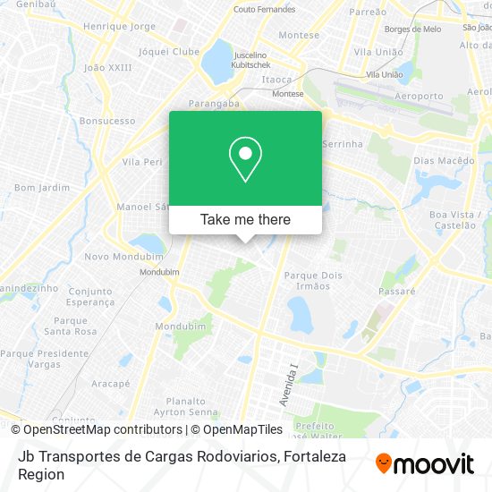 Jb Transportes de Cargas Rodoviarios map
