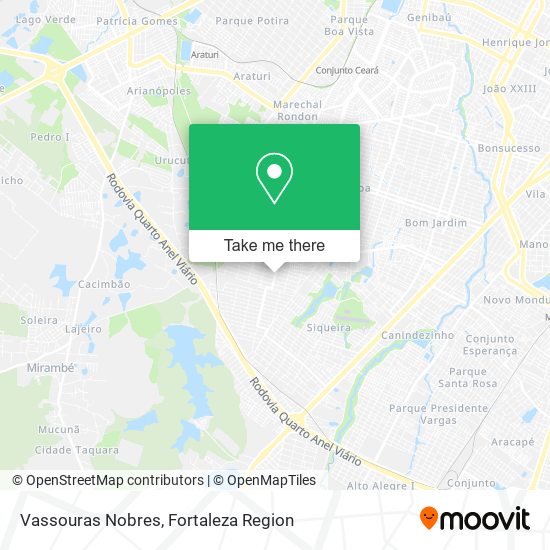 Vassouras Nobres map