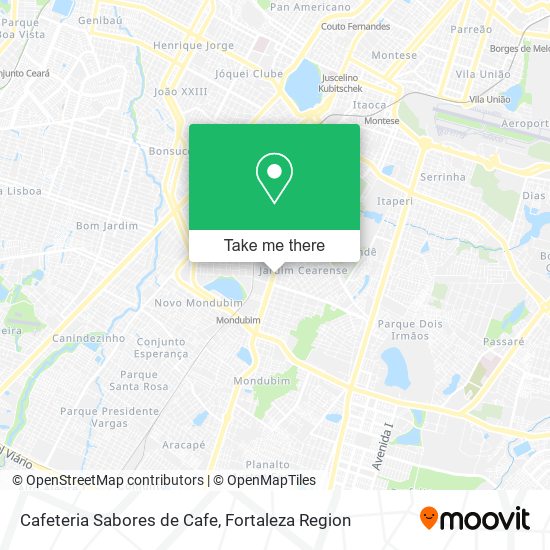 Mapa Cafeteria Sabores de Cafe