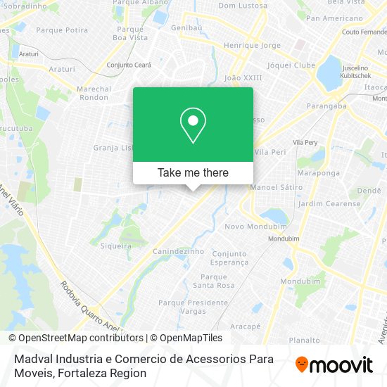 Mapa Madval Industria e Comercio de Acessorios Para Moveis