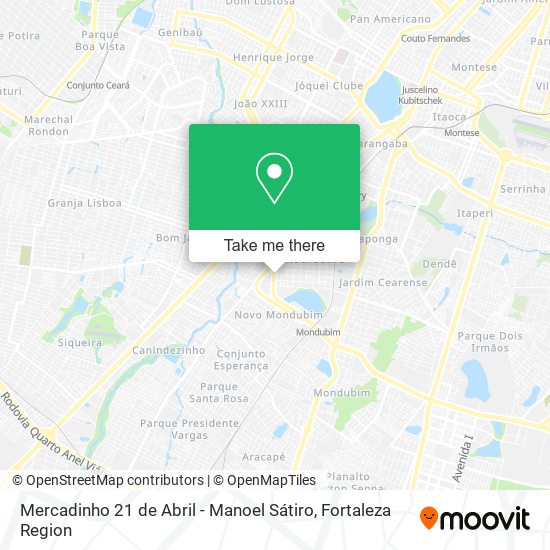 Mapa Mercadinho 21 de Abril - Manoel Sátiro